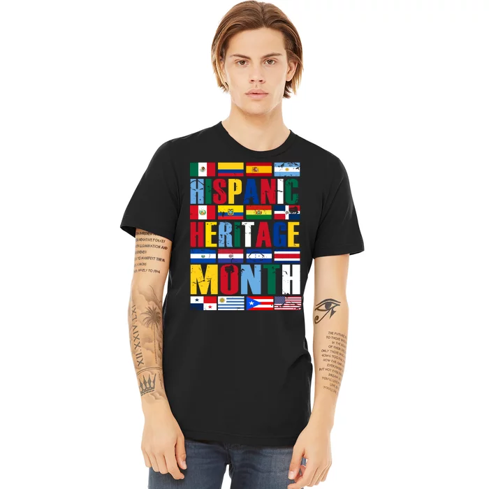 Hispanic Heritage Month Country Flags Premium T-Shirt