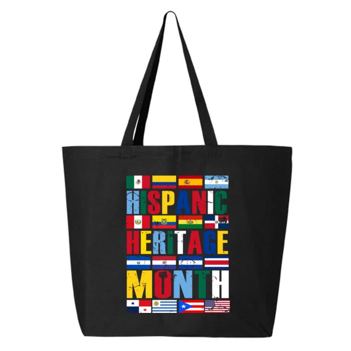 Hispanic Heritage Month Country Flags 25L Jumbo Tote