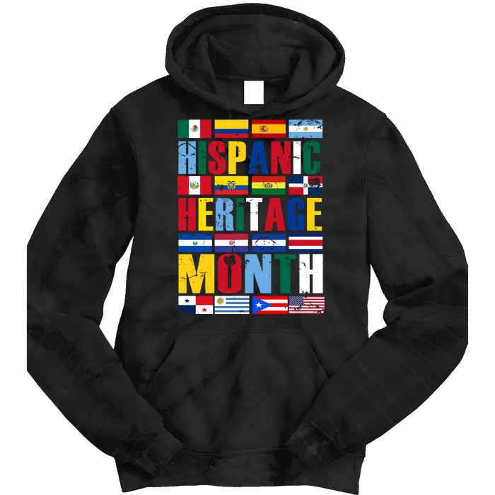 Hispanic Heritage Month Country Flags Tie Dye Hoodie