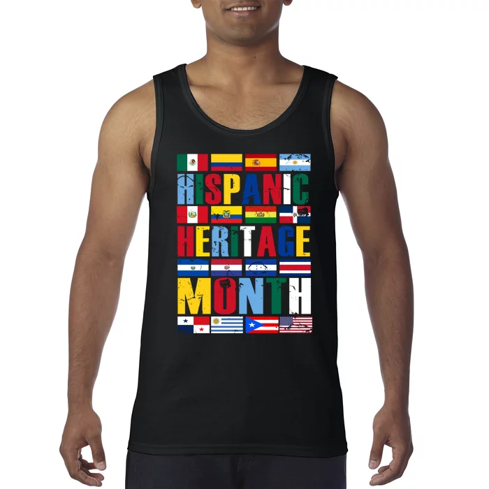 Hispanic Heritage Month Country Flags Tank Top