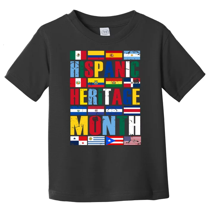 Hispanic Heritage Month Country Flags Toddler T-Shirt