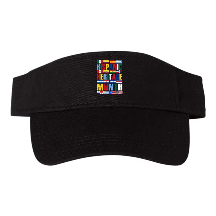 Hispanic Heritage Month Country Flags Valucap Bio-Washed Visor