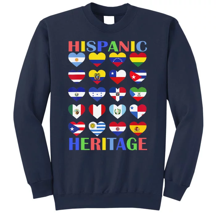 Hispanic Heritage Month Spanish Speaking Countries Flags Sweatshirt