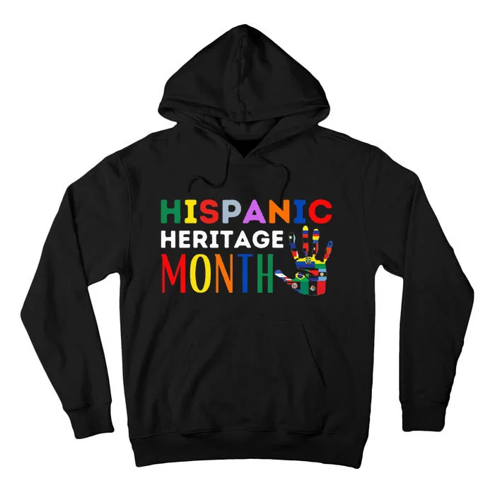 Hispanic Heritage Month Hand Flags Proud Tall Hoodie