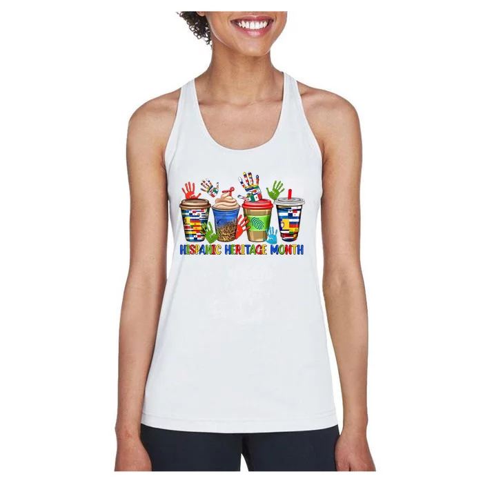 Hispanic Heritage Month Coffee Women's Racerback Tank