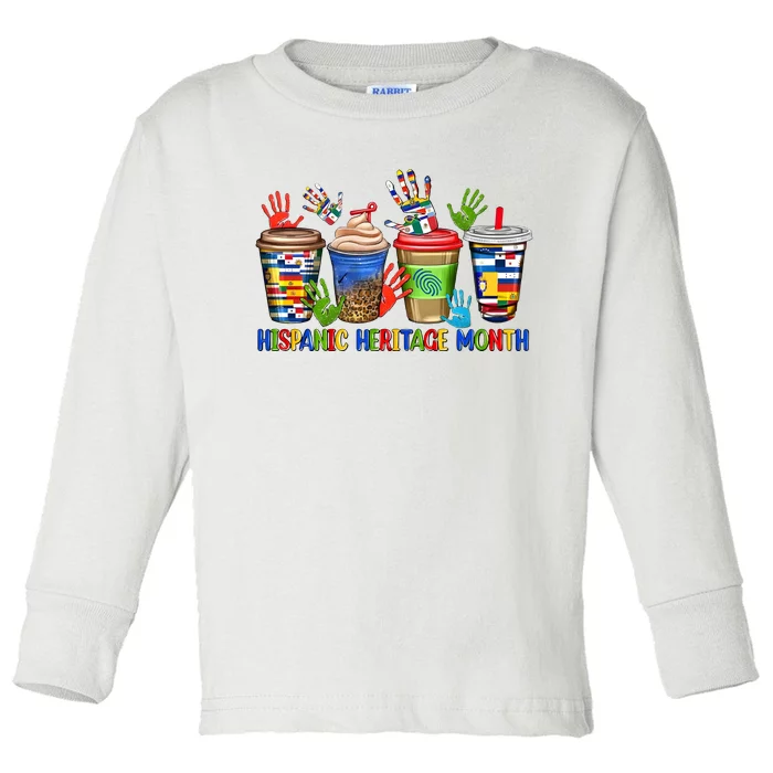 Hispanic Heritage Month Coffee Toddler Long Sleeve Shirt