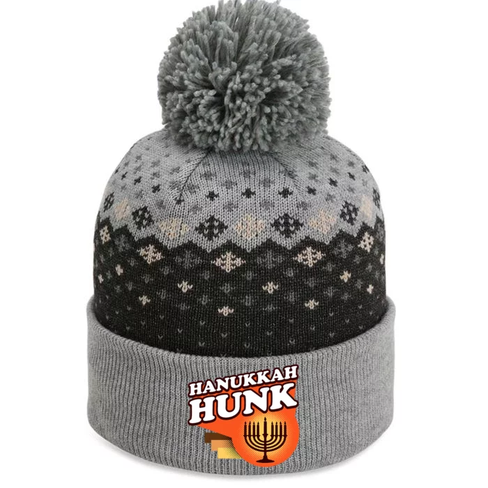 Hanukkah Hunk Menorah 70s The Baniff Cuffed Pom Beanie