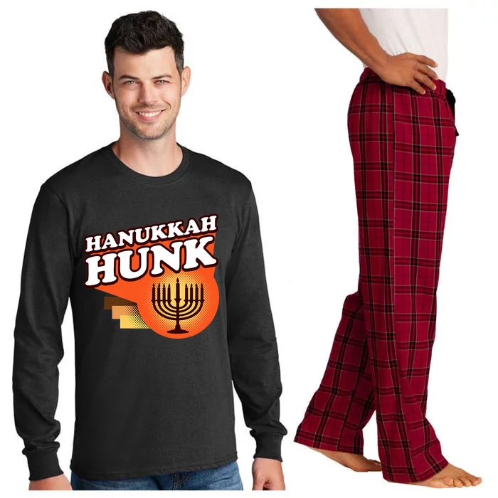 Hanukkah Hunk Menorah 70s Long Sleeve Pajama Set