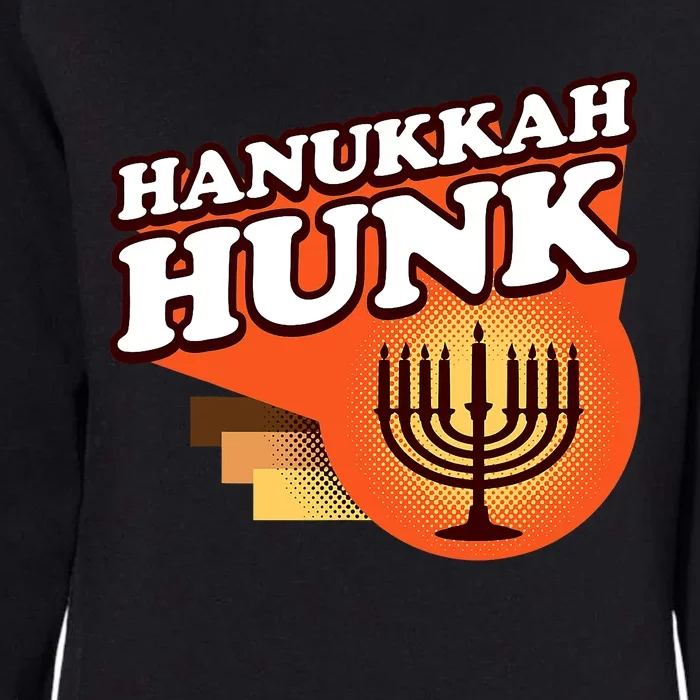 Hanukkah Hunk Menorah 70s Womens California Wash Sweatshirt