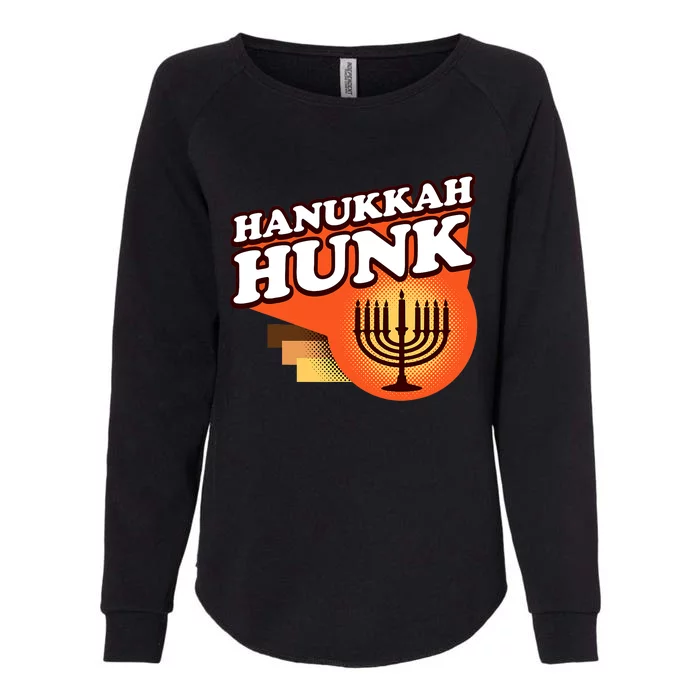 Hanukkah Hunk Menorah 70s Womens California Wash Sweatshirt