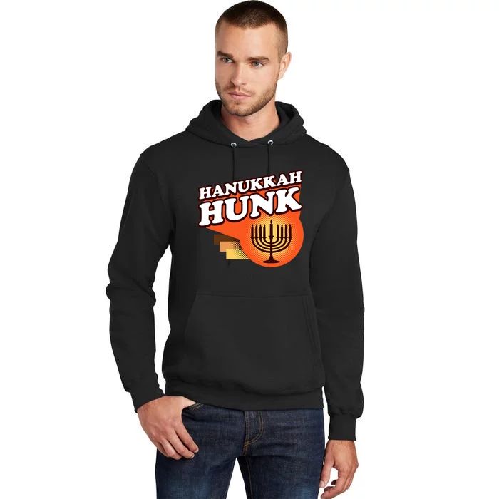 Hanukkah Hunk Menorah 70s Tall Hoodie