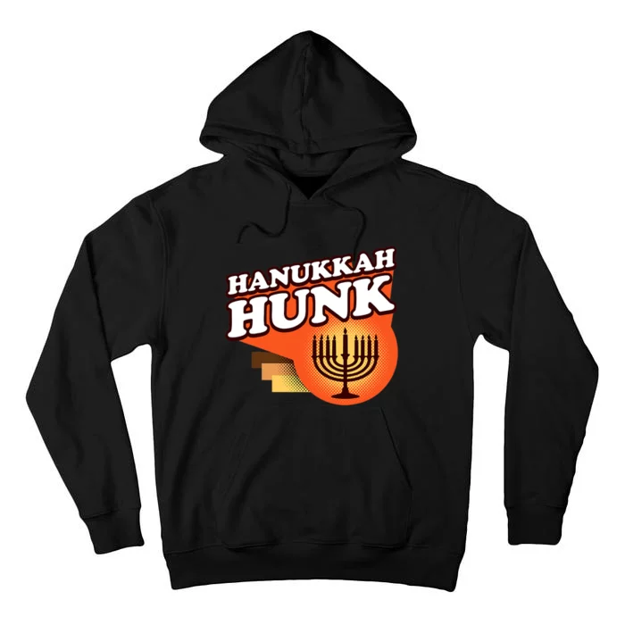 Hanukkah Hunk Menorah 70s Tall Hoodie