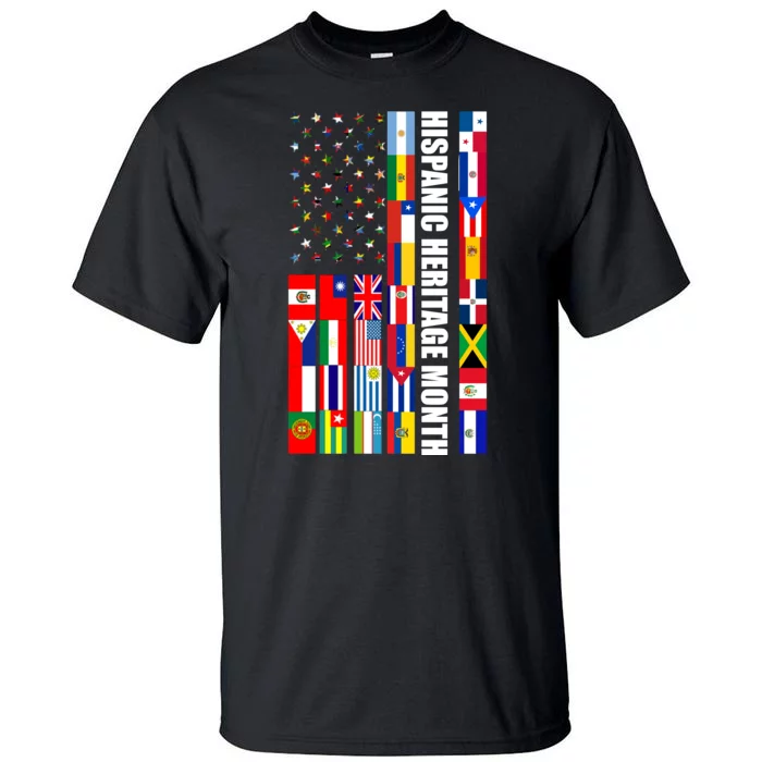 Hispanic Heritage Month Countries United Flag Tall T-Shirt