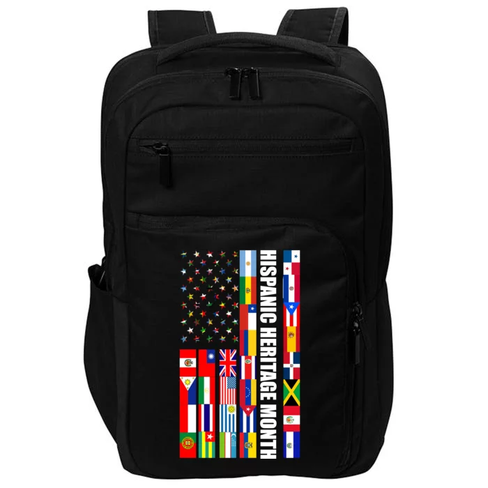 Hispanic Heritage Month Countries United Flag Impact Tech Backpack