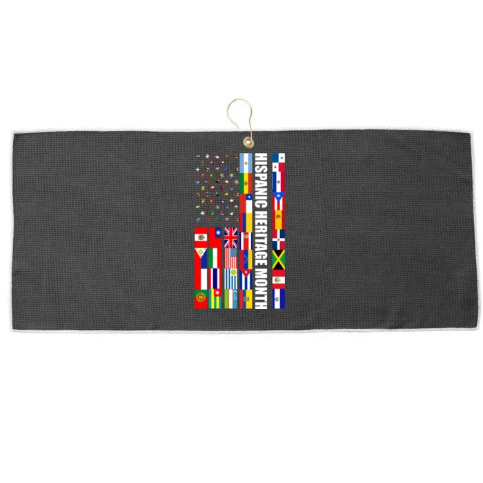 Hispanic Heritage Month Countries United Flag Large Microfiber Waffle Golf Towel