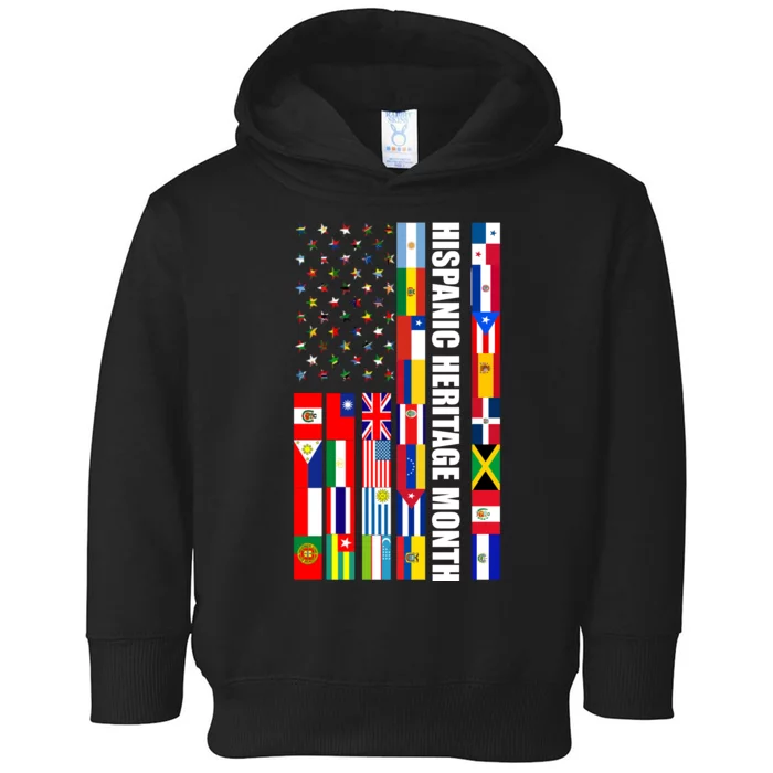 Hispanic Heritage Month Countries United Flag Toddler Hoodie