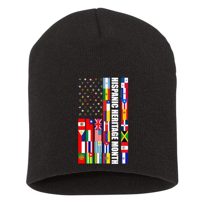 Hispanic Heritage Month Countries United Flag Short Acrylic Beanie