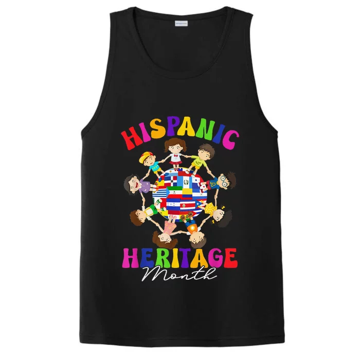 Hispanic Heritage Month All Latin Countries Performance Tank