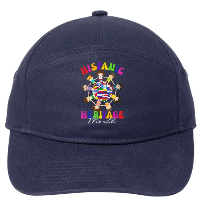 Hispanic Heritage Month All Latin Countries 7-Panel Snapback Hat