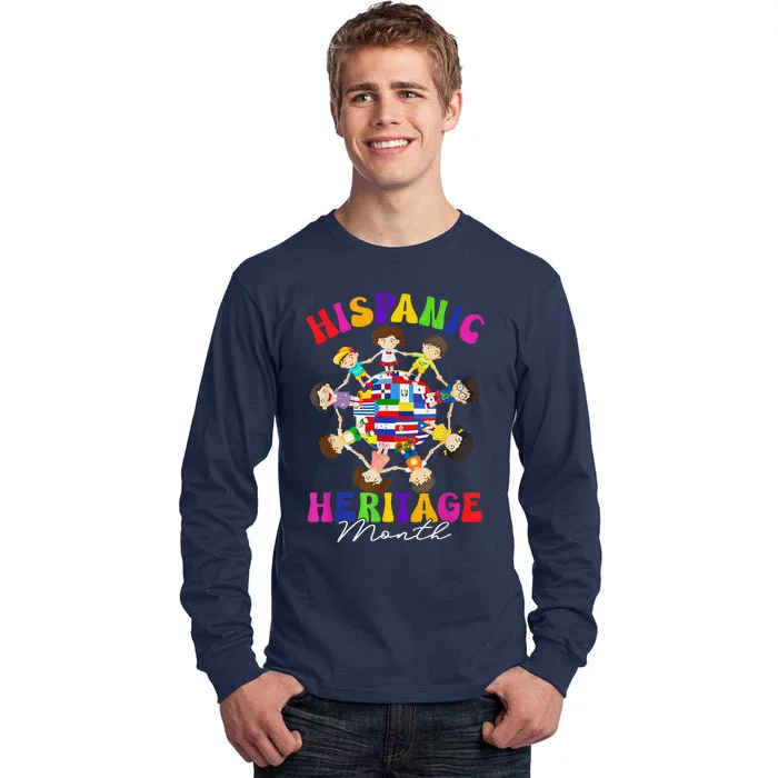 Hispanic Heritage Month All Latin Countries Tall Long Sleeve T-Shirt