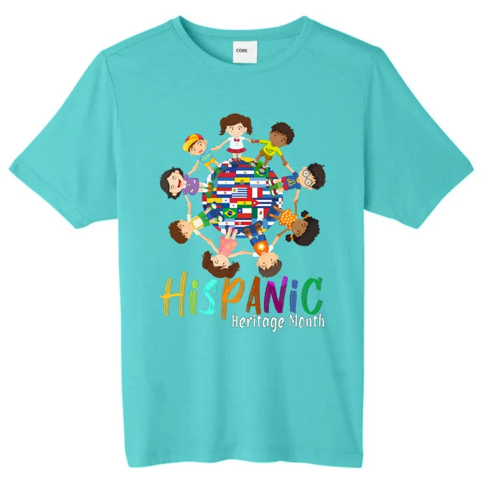 Hispanic Heritage Month Latino Flags Funny Gift ChromaSoft Performance T-Shirt