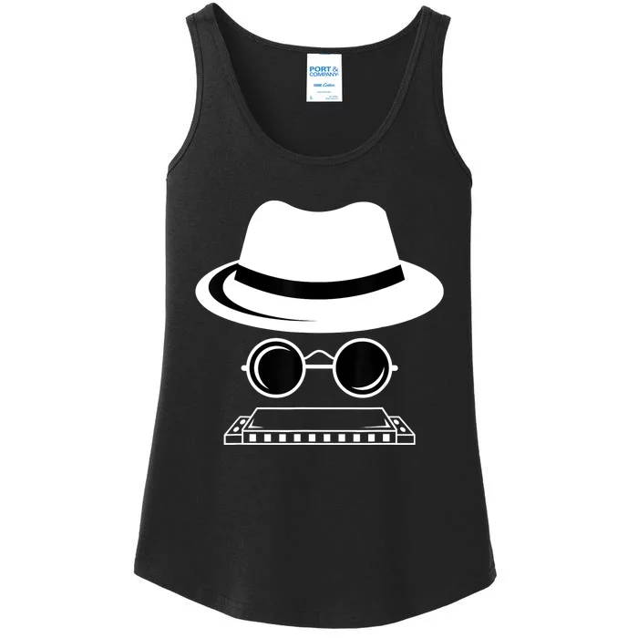 Harmonica Hat Music Orchestra Member Ladies Essential Tank