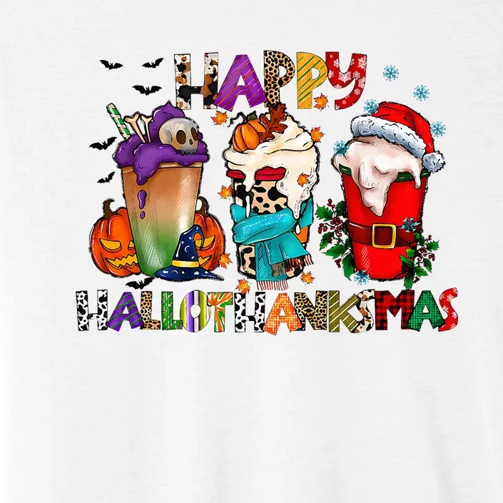 Happy Hallothanksmas Merry Christmas Thanksgiving Halloween ChromaSoft Performance T-Shirt