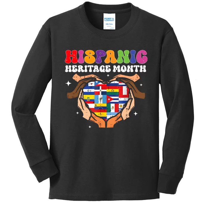 Hispanic Heritage Month Matching Team Gift Idea Kids Long Sleeve Shirt