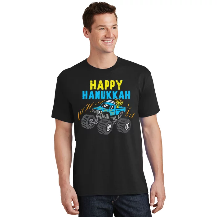 Happy Hanukkah Monster Truck Jew Funny T-Shirt