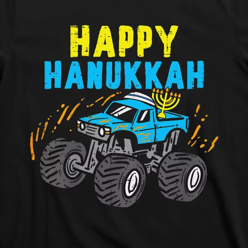 Happy Hanukkah Monster Truck Jew Funny T-Shirt