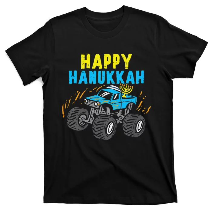 Happy Hanukkah Monster Truck Jew Funny T-Shirt