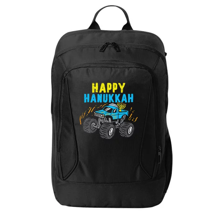 Happy Hanukkah Monster Truck Jew Funny City Backpack