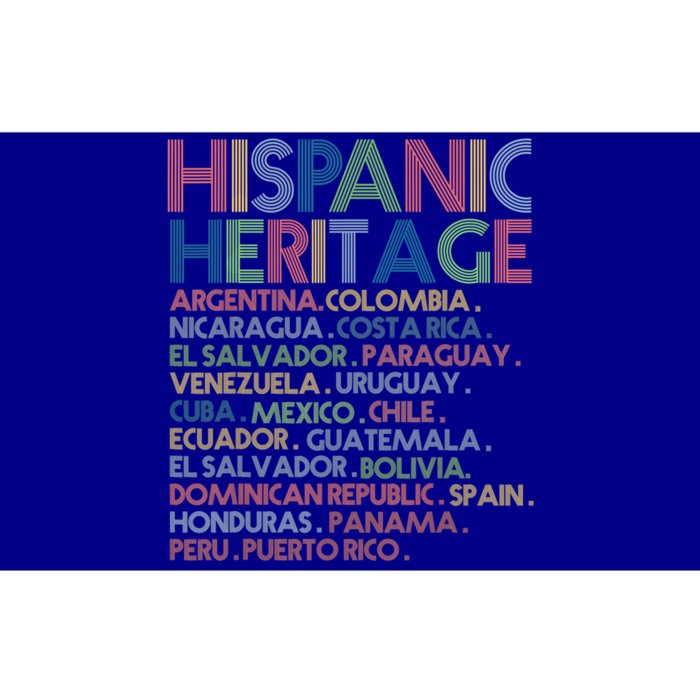 Hispanic Heritage Month Latino All Countries Names Gift Bumper Sticker