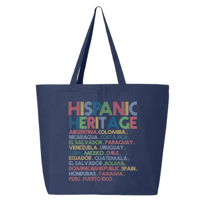 Hispanic Heritage Month Latino All Countries Names Gift 25L Jumbo Tote