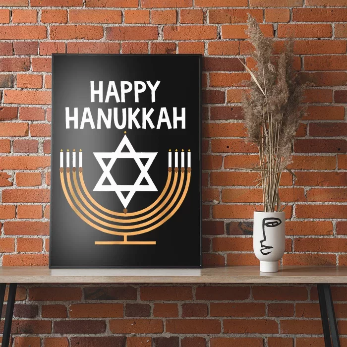 Happy Hanukkah Menorah Chanukah Jewish Poster