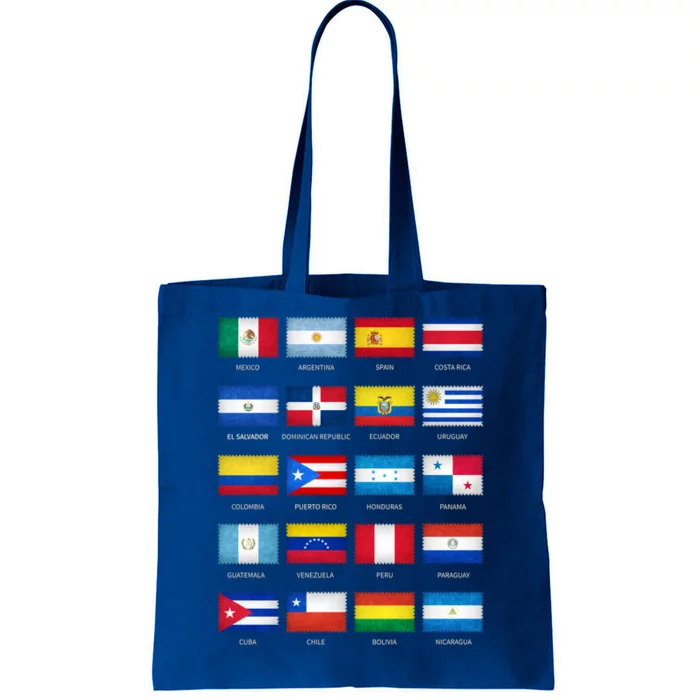 Hispanic Heritage Month Latino All Countries Flags Cool Gift Tote Bag