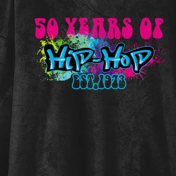 Hip Hop Music 50th Anniversary Rap Music Hooded Wearable Blanket