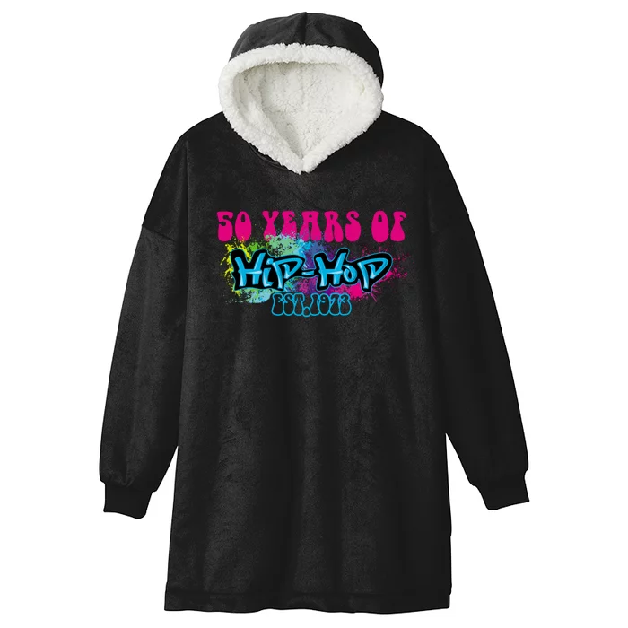 Hip Hop Music 50th Anniversary Rap Music Hooded Wearable Blanket