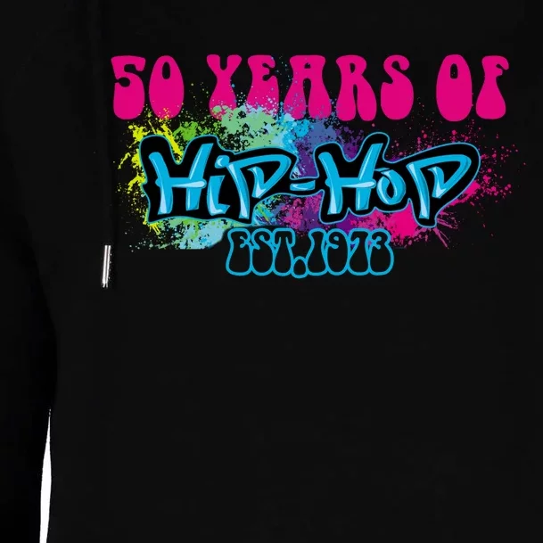 Hip Hop Music 50th Anniversary Rap Music Womens Funnel Neck Pullover Hood