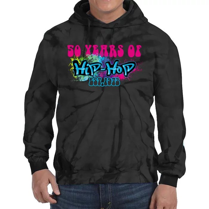 Hip Hop Music 50th Anniversary Rap Music Tie Dye Hoodie