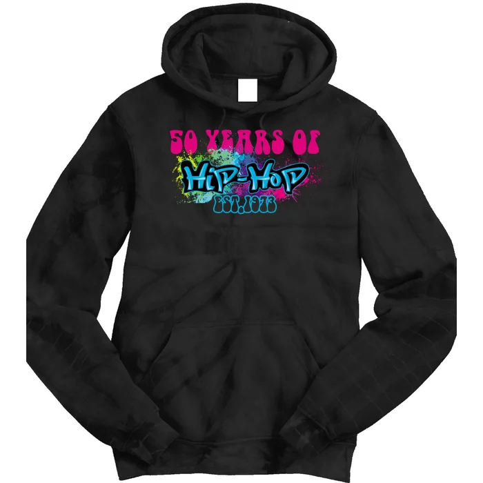 Hip Hop Music 50th Anniversary Rap Music Tie Dye Hoodie