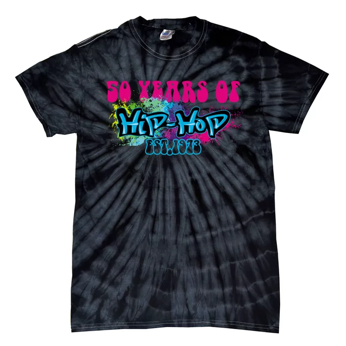 Hip Hop Music 50th Anniversary Rap Music Tie-Dye T-Shirt