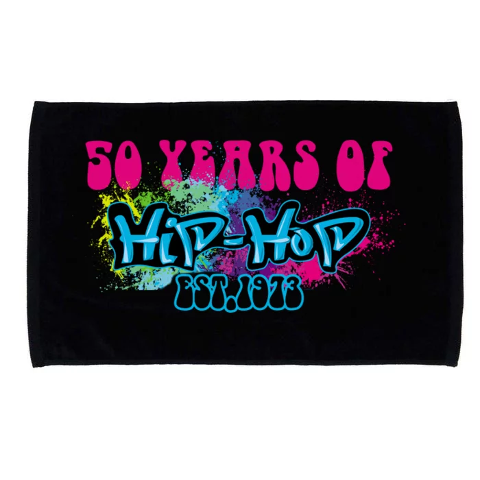 Hip Hop Music 50th Anniversary Rap Music Microfiber Hand Towel