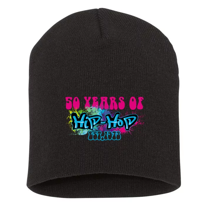 Hip Hop Music 50th Anniversary Rap Music Short Acrylic Beanie