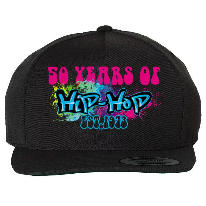 Hip Hop Music 50th Anniversary Rap Music Wool Snapback Cap