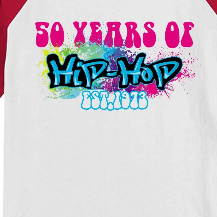 Hip Hop Music 50th Anniversary Rap Music Kids Colorblock Raglan Jersey