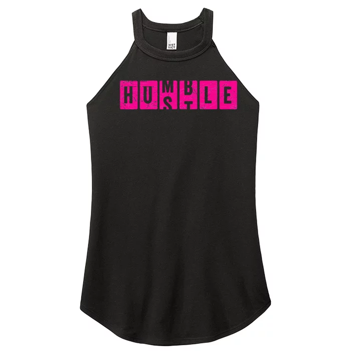 Hustle Humble Motivational Odometer Inspirational Women’s Perfect Tri Rocker Tank