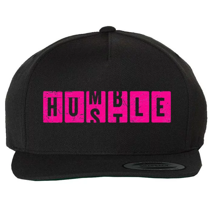 Hustle Humble Motivational Odometer Inspirational Wool Snapback Cap