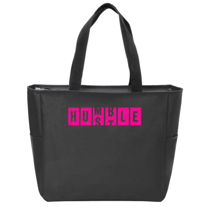 Hustle Humble Motivational Odometer Inspirational Zip Tote Bag