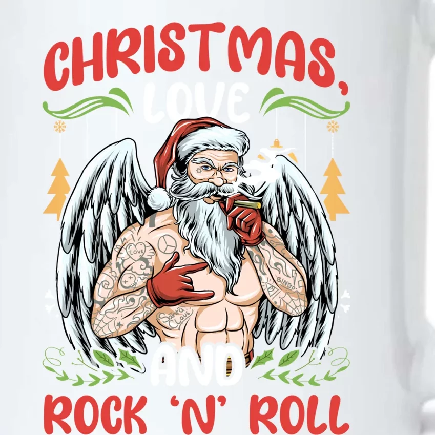 Heavy Hard Metal Santa Christmas Love And Rock N Roll Cute Gift Black Color Changing Mug